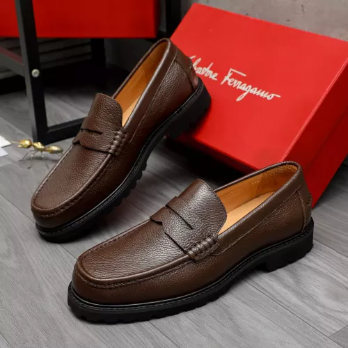 Cheap Salvatore Ferragamo Leather Shoes For Men #1380641, $$85.00 USD On Salvatore Ferragamo Leather Shoes