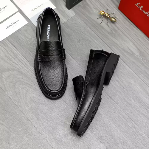 Replica Salvatore Ferragamo Leather Shoes For Men #1380642 $85.00 USD for Wholesale