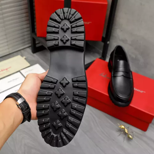 Replica Salvatore Ferragamo Leather Shoes For Men #1380649 $85.00 USD for Wholesale