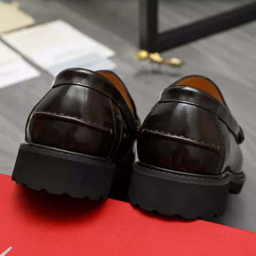 Replica Salvatore Ferragamo Leather Shoes For Men #1380653 $85.00 USD for Wholesale
