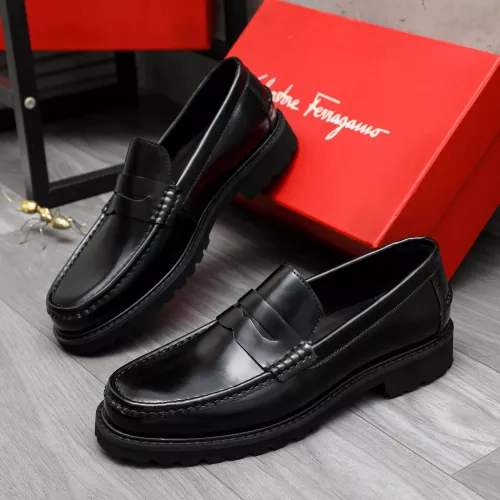 Cheap Salvatore Ferragamo Leather Shoes For Men #1380654, $$85.00 USD On Salvatore Ferragamo Leather Shoes