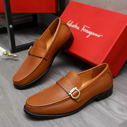 Cheap Salvatore Ferragamo Leather Shoes For Men #1380657, $$85.00 USD On Salvatore Ferragamo Leather Shoes