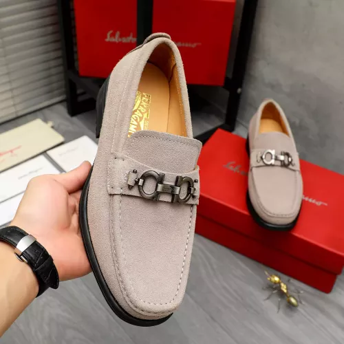 Replica Salvatore Ferragamo Leather Shoes For Men #1380669 $82.00 USD for Wholesale