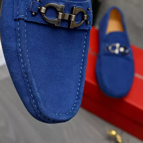 Replica Salvatore Ferragamo Leather Shoes For Men #1380675 $82.00 USD for Wholesale