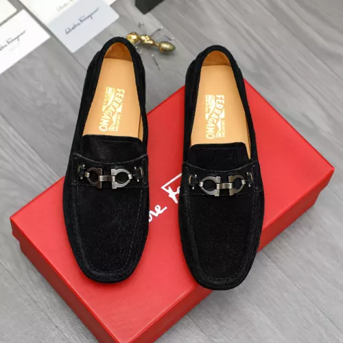 Replica Salvatore Ferragamo Leather Shoes For Men #1380676 $82.00 USD for Wholesale