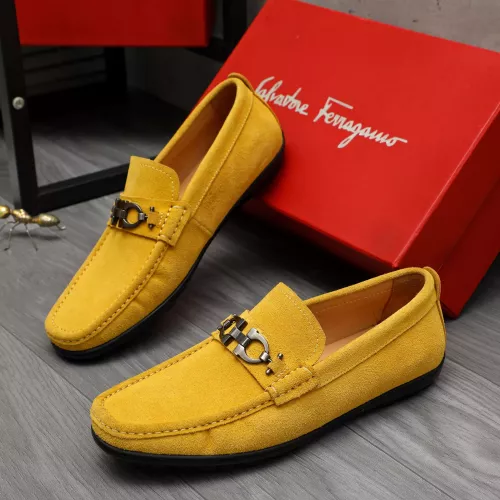 Replica Salvatore Ferragamo Leather Shoes For Men #1380678 $82.00 USD for Wholesale
