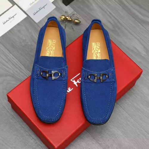 Replica Salvatore Ferragamo Leather Shoes For Men #1380679 $82.00 USD for Wholesale