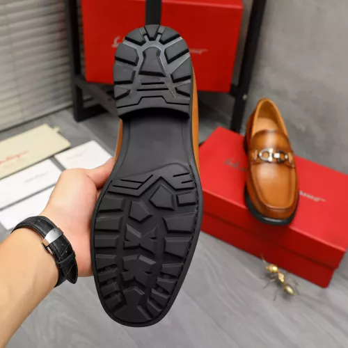 Replica Salvatore Ferragamo Leather Shoes For Men #1380680 $85.00 USD for Wholesale