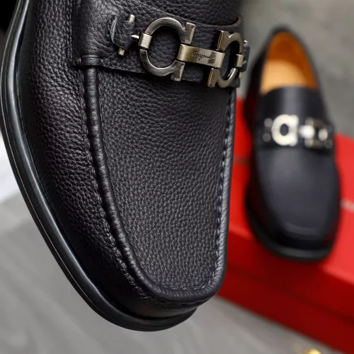 Replica Salvatore Ferragamo Leather Shoes For Men #1380681 $85.00 USD for Wholesale