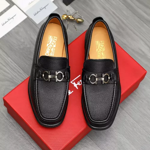 Replica Salvatore Ferragamo Leather Shoes For Men #1380682 $85.00 USD for Wholesale