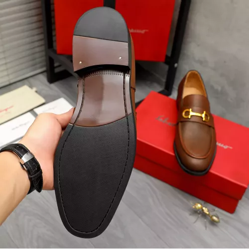 Replica Salvatore Ferragamo Leather Shoes For Men #1380691 $85.00 USD for Wholesale