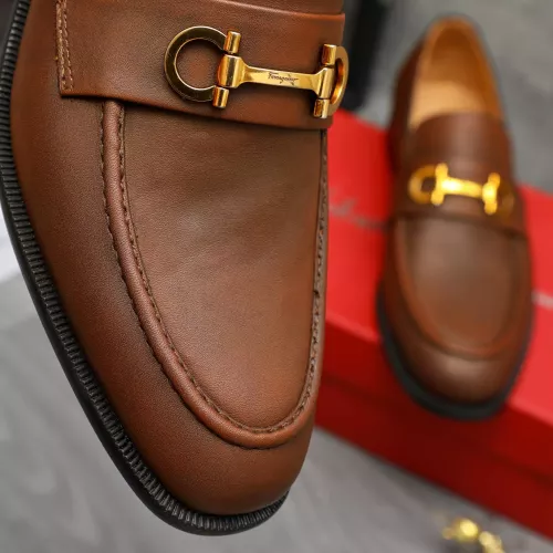 Replica Salvatore Ferragamo Leather Shoes For Men #1380691 $85.00 USD for Wholesale