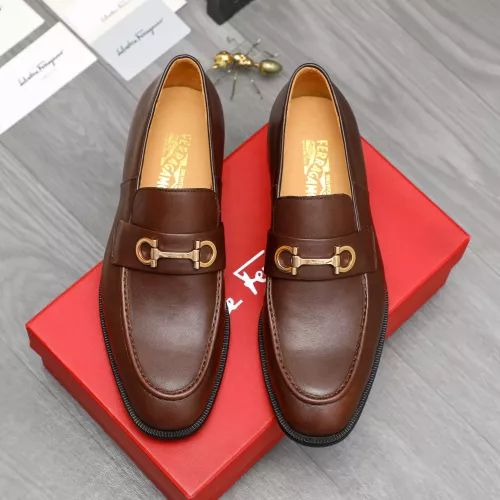 Replica Salvatore Ferragamo Leather Shoes For Men #1380695 $85.00 USD for Wholesale