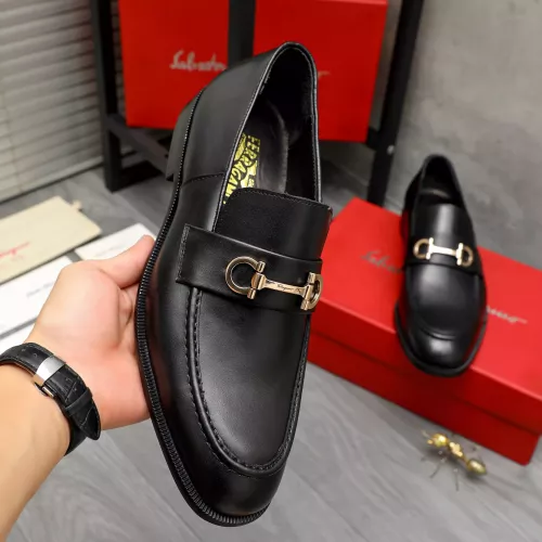 Replica Salvatore Ferragamo Leather Shoes For Men #1380698 $85.00 USD for Wholesale