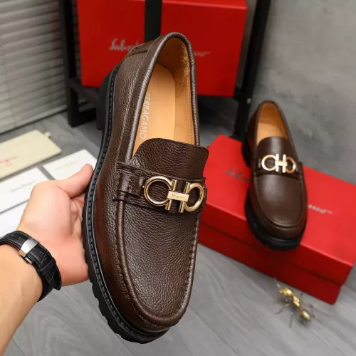 Replica Salvatore Ferragamo Leather Shoes For Men #1380706 $85.00 USD for Wholesale