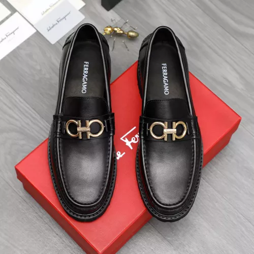 Replica Salvatore Ferragamo Leather Shoes For Men #1380713 $85.00 USD for Wholesale
