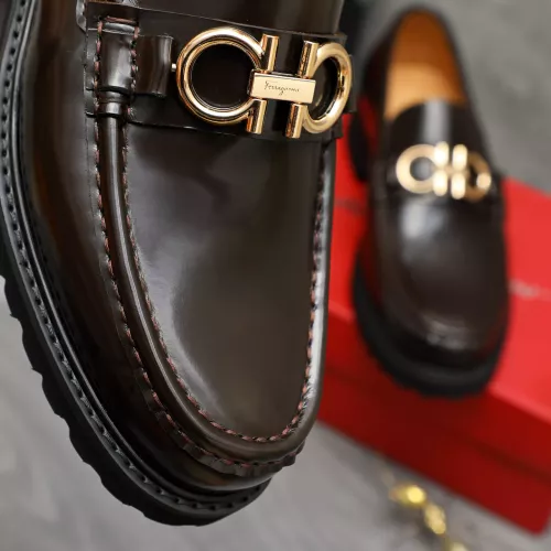 Replica Salvatore Ferragamo Leather Shoes For Men #1380714 $85.00 USD for Wholesale