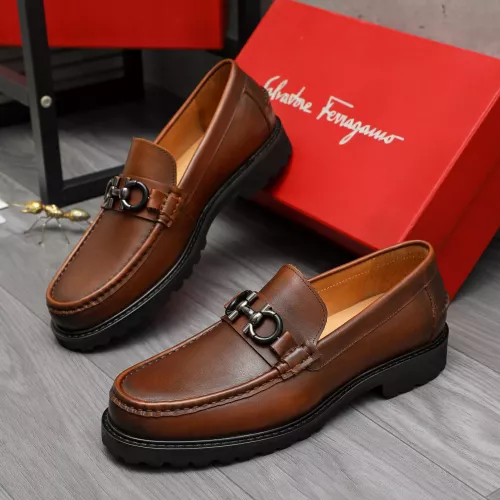 Cheap Salvatore Ferragamo Leather Shoes For Men #1380721, $$85.00 USD On Salvatore Ferragamo Leather Shoes