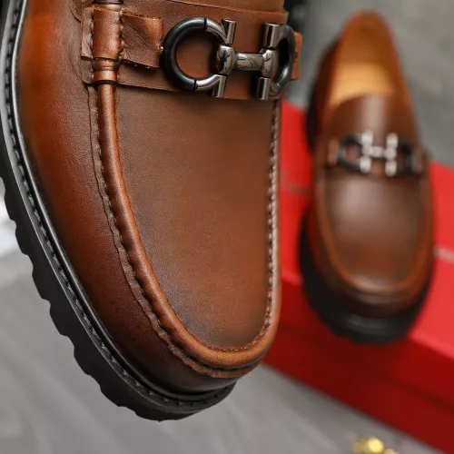 Replica Salvatore Ferragamo Leather Shoes For Men #1380721 $85.00 USD for Wholesale