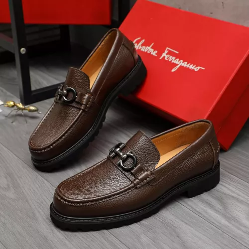 Cheap Salvatore Ferragamo Leather Shoes For Men #1380722, $$85.00 USD On Salvatore Ferragamo Leather Shoes