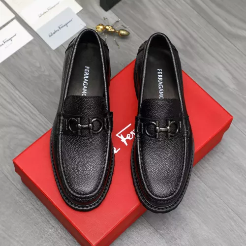 Replica Salvatore Ferragamo Leather Shoes For Men #1380723 $85.00 USD for Wholesale