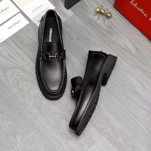 Replica Salvatore Ferragamo Leather Shoes For Men #1380724 $85.00 USD for Wholesale