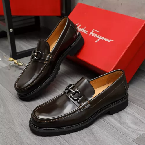 Cheap Salvatore Ferragamo Leather Shoes For Men #1380726, $$85.00 USD On Salvatore Ferragamo Leather Shoes