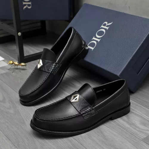 Replica Christian Dior Leather Shoes For Men #1380729 $82.00 USD for Wholesale