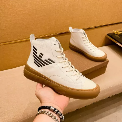 Replica Armani High Tops Shoes For Men #1380893 $82.00 USD for Wholesale