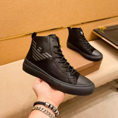 Replica Armani High Tops Shoes For Men #1380894 $82.00 USD for Wholesale