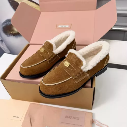 Cheap MIU MIU Leather Shoes For Women #1381070, $$105.00 USD On MIU MIU Leather Shoes