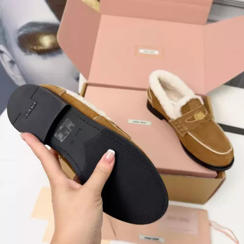 Replica MIU MIU Leather Shoes For Women #1381070 $105.00 USD for Wholesale