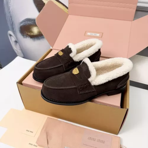 Cheap MIU MIU Leather Shoes For Women #1381071, $$105.00 USD On MIU MIU Leather Shoes