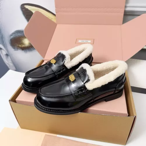 Cheap MIU MIU Leather Shoes For Women #1381073, $$105.00 USD On MIU MIU Leather Shoes