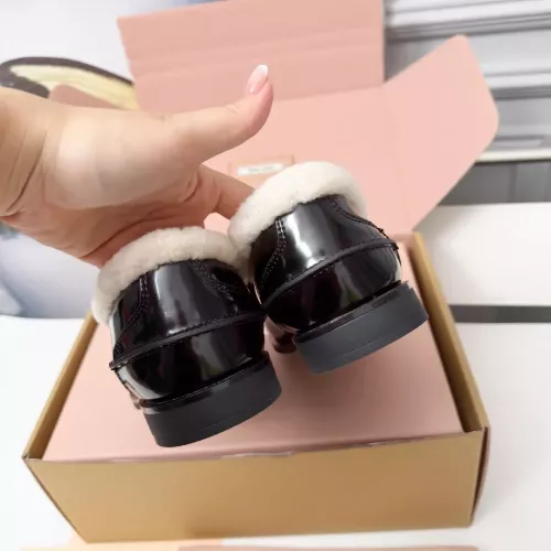 Replica MIU MIU Leather Shoes For Women #1381073 $105.00 USD for Wholesale