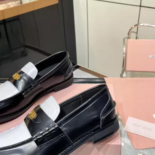 Replica MIU MIU Leather Shoes For Women #1381076 $102.00 USD for Wholesale
