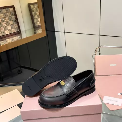 Replica MIU MIU Leather Shoes For Women #1381078 $102.00 USD for Wholesale