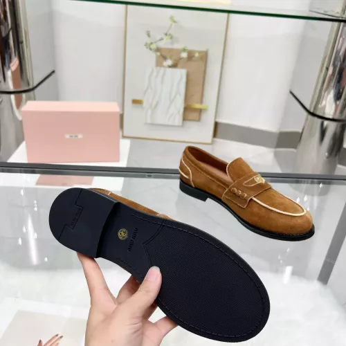 Replica MIU MIU Leather Shoes For Women #1381083 $102.00 USD for Wholesale