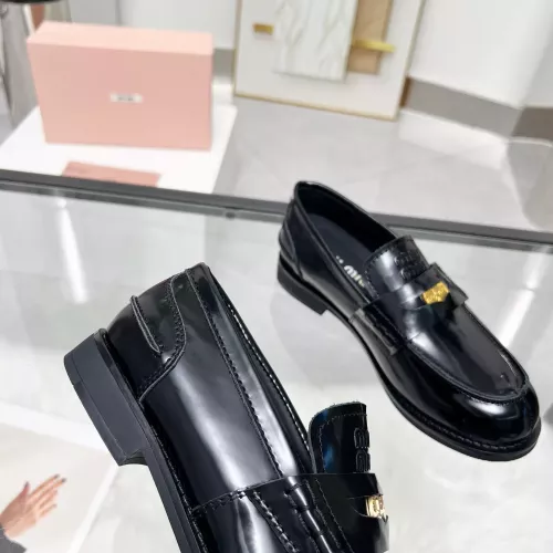 Replica MIU MIU Leather Shoes For Women #1381086 $102.00 USD for Wholesale