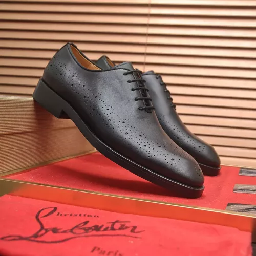 Replica Christian Louboutin Leather Shoes For Men #1381106 $112.00 USD for Wholesale