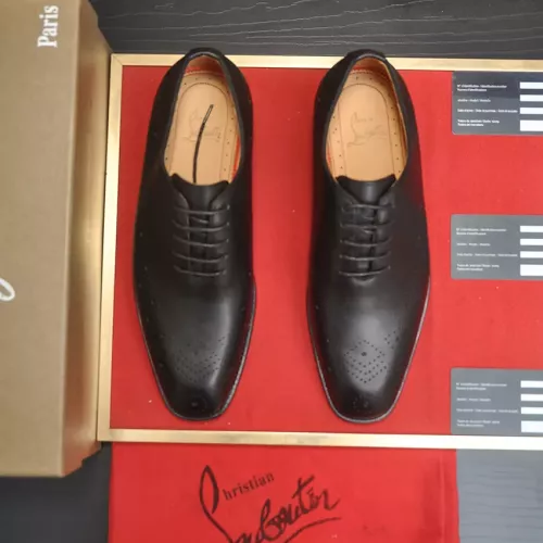 Replica Christian Louboutin Leather Shoes For Men #1381106 $112.00 USD for Wholesale