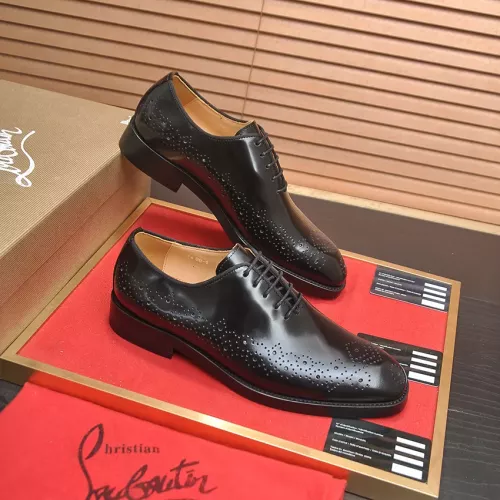 Replica Christian Louboutin Leather Shoes For Men #1381107 $112.00 USD for Wholesale