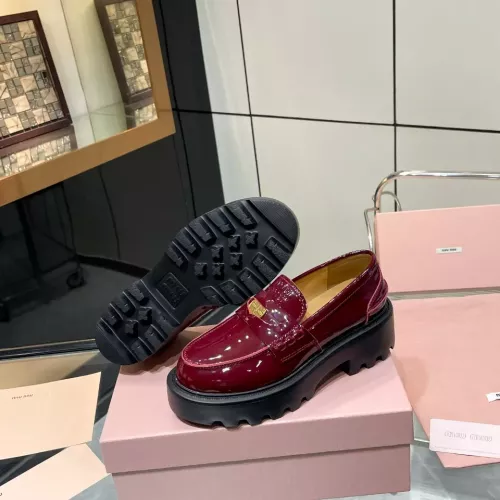Replica MIU MIU Leather Shoes For Women #1381114 $105.00 USD for Wholesale