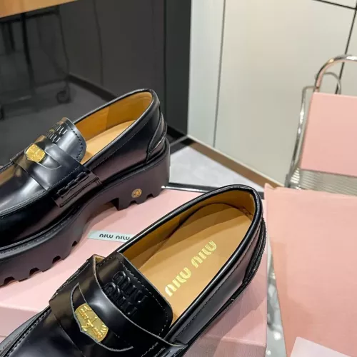 Replica MIU MIU Leather Shoes For Women #1381115 $105.00 USD for Wholesale