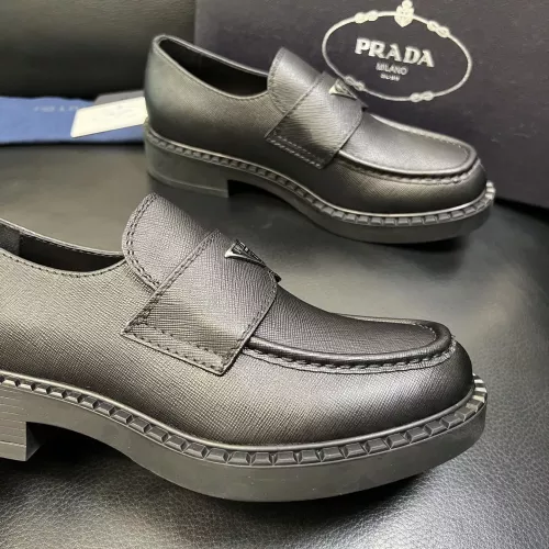 Replica Prada Leather Shoes For Men #1381118 $135.00 USD for Wholesale