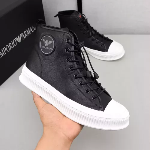 Replica Armani High Tops Shoes For Men #1381274 $88.00 USD for Wholesale