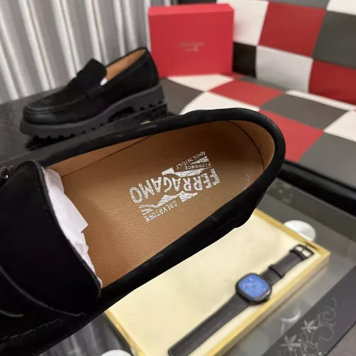 Replica Salvatore Ferragamo Leather Shoes For Men #1381283 $98.00 USD for Wholesale