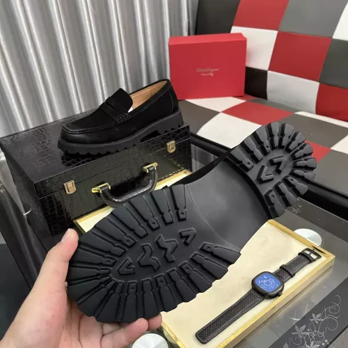 Replica Salvatore Ferragamo Leather Shoes For Men #1381283 $98.00 USD for Wholesale