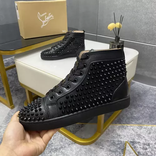 Cheap Christian Louboutin High Top Shoes For Men #1381371, $$92.00 USD On Christian Louboutin High Top Shoes