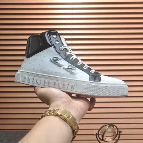 Replica Philipp Plein PP High Tops Shoes For Men #1381448 $88.00 USD for Wholesale